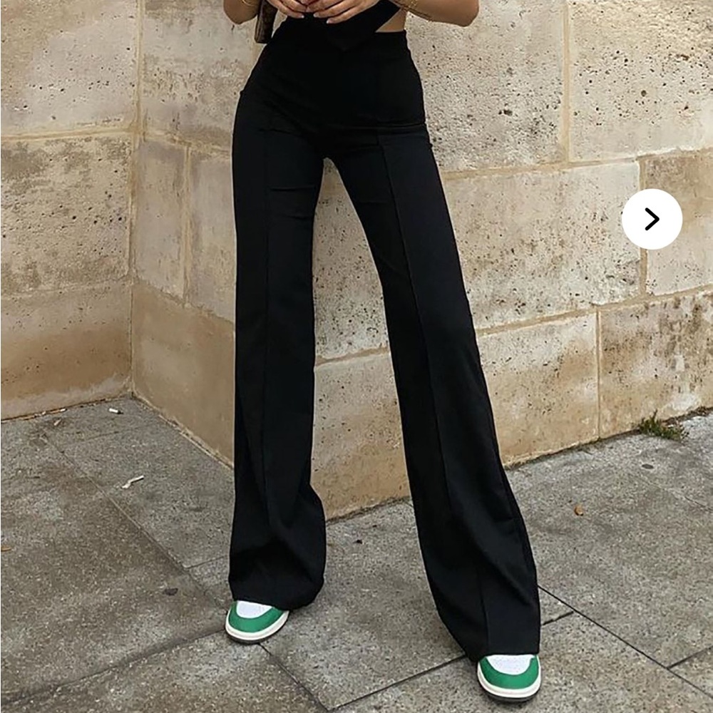 Fashion Nova Black Wide Leg High-Waisted Pants